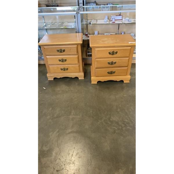 PAIR OF 3 DRAWER NIGHTSTANDS