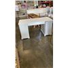 Image 1 : WHITE DOUBLE PEDESTAL DESK 57 INCHES WIDE X 28 1/2 TALL