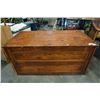 Image 1 : LARGE WOOD TRUNK - 50 INCHES WIDE, 2 FOOT TALL 25 INCHES DEEP