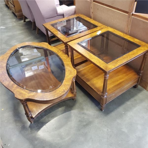 3PC THOMASVILLE COFFEE AND END TABLE SET