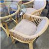 Image 2 : ROUND GLASSTOP DINING TABLE WITH 4 CHAIRS