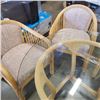 Image 4 : ROUND GLASSTOP DINING TABLE WITH 4 CHAIRS