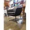 Image 2 : BLACK SINGER HYSTRON MID CENTURY SWIVEL TUB CHAIR AND WHITE ROCKING TUB CHAIR