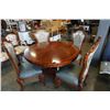 Image 1 : ROUND PEDESTAL DINING TABLE WITH 4 DEVON CHAIRS