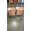 Image 1 : PAIR OF OAK 2 DRAWER NIGHTSTANDS