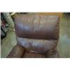 Image 3 : BROWN LEATHER LOOK RECLINER