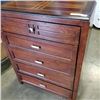 Image 2 : 5 DRAWER HIGH BOY INLAID DRESSER