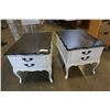 Image 1 : PAIR OF 1 DRAWER PAINTED ENDTABLES