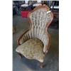 Image 1 : WOOD FRAMED CHANNEL BACK CHAIR