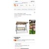 Image 1 : 3-Person Polyester Outdoor Patio Swing Canopy in Brown
