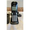 Image 2 : PANASONIC 2 HANDSET CORDLESS HOME PHONE SYSTEM - TESTED WORKING, RETAIL $89