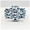 Image 1 : STERLING SILVER NATURAL BLUE TOPAZ RING, 7 TOPAZ (3.36CTS), W/A $685.00, SIZE 7