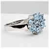 Image 4 : STERLING SILVER NATURAL BLUE TOPAZ RING, 7 TOPAZ (3.36CTS), W/A $685.00, SIZE 7