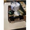 Image 2 : STONE HORSE FIGURE, TRAY OF COLLECTIBLES, SHADOWBOX COAT HANGER