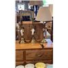 Image 1 : 3 BRASS TABLE LAMPS ONE IS SWING ARM