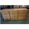 Image 1 : OAK 9 DRAWER DRESSER