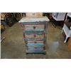 Image 1 : RUSTIC 4 DRAWER CHEST OF DRAWERS ON CASTORS