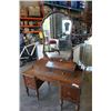 Image 1 : ANTIQUE VANITY DRESSER WITH MIRROR