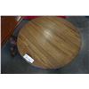 Image 2 : WOOD PEDESTAL ENDTABLE AND INDUSTRIAL STYLE ENDTABLE