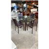Image 1 : METAL BASE GLASSTOP TABLE WITH 4 CHAIRS