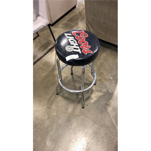 COORS LIGHT BAR STOOL - SMALL CUT IN TOP