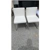 Image 1 : 2 MODERN WHITE CHAIRS
