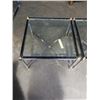 Image 2 : PAIR OF METAL FRAMED GLASS TOP ENDTABLES