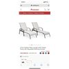 Image 1 : 2 Pcs Outdoor Patio Lounge Chair Chaise Fabric with Adjustable Reclining Armrest