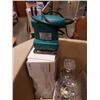 Image 2 : BOX OF ESTATE GOODS, DVDS, XBOX KINECT, MINIATURE VASES AND FLORALS, CRYSTAL DECANTER