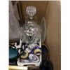 Image 3 : BOX OF ESTATE GOODS, DVDS, XBOX KINECT, MINIATURE VASES AND FLORALS, CRYSTAL DECANTER