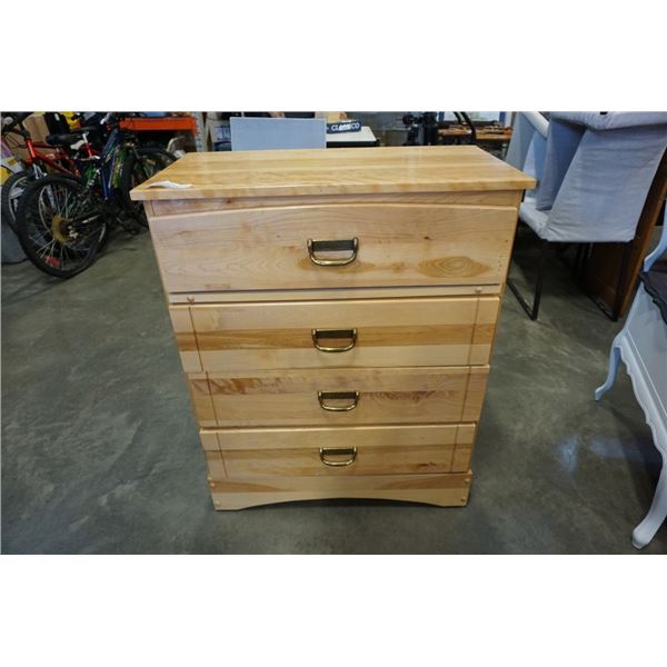 4 DRAWER MAPLE CHEST OF DRAWERS