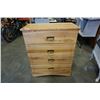 Image 1 : 4 DRAWER MAPLE CHEST OF DRAWERS