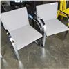 Image 1 : PAIR OF MODERN GREY METAL FRAME CHAIRS