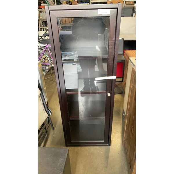 ESPRESSO GLASS DOOR CABINET