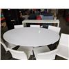 Image 2 : MODERN WHITE MOES DINING TABLE WITH 7 WHITE DINING CHAIRS