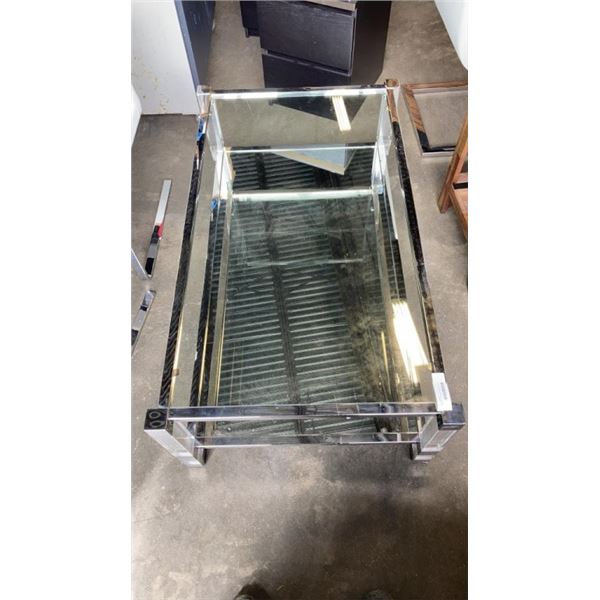 MODERN GLASSTOP COFFEE TABLE