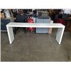 Image 1 : WHITE 75 INCH LONG SOFA TABLE