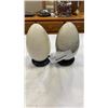 Image 1 : TWO 6 INCH TALL STONE EGGS