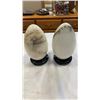 Image 2 : TWO 6 INCH TALL STONE EGGS