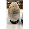 Image 3 : TWO 6 INCH TALL STONE EGGS