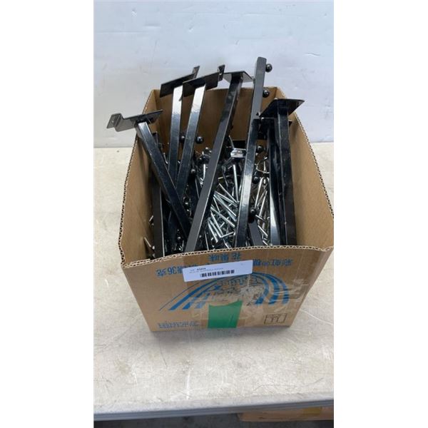 BOX OF SLATWALL HOOKS