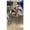 Image 1 : PULLEY BLOCK WITH HOOK, METAL BENDER AND WIRE CABLE WITH HOOKS