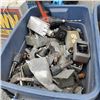 Image 4 : MILWAUKEE JOBSITE RADIO WORKING WITH 3 TOTES AND BOX OF SHOP SUPPLIES