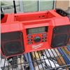 Image 7 : MILWAUKEE JOBSITE RADIO WORKING WITH 3 TOTES AND BOX OF SHOP SUPPLIES