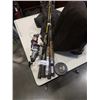 Image 2 : SIZE 12 FISHING WADERS AND BUNDLE OF FISHING RODS