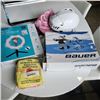 Image 1 : LED RING LIGHT WITH HOCKEY HELMET, PAD SET, WATER BALLOON LAUNCHER AND SKATES
