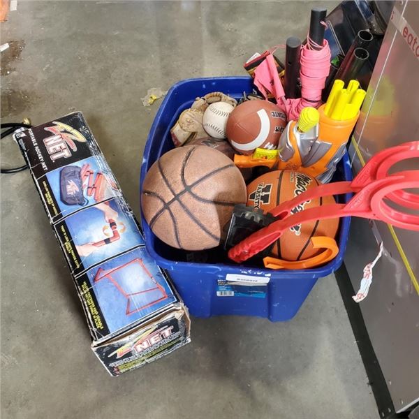 TOTE OF SPORTING GOODS AND EZ NET HOCKEY GOAL