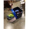 Image 1 : TOTE OF INFLATEABLES, CAMP ITEMS, PUMPS