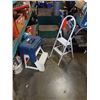 Image 1 : TOOLBOX STOOL, 2 STEP STOOL, FOLDING CHAIR AND FOLDING 2 STEP LADDER