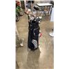 Image 1 : KNIGHT GOLF BAG WITH VARIOUS CLUBS - TAYLOR MADE DRIVER, CALLAWAY AND OTHER CLUBS